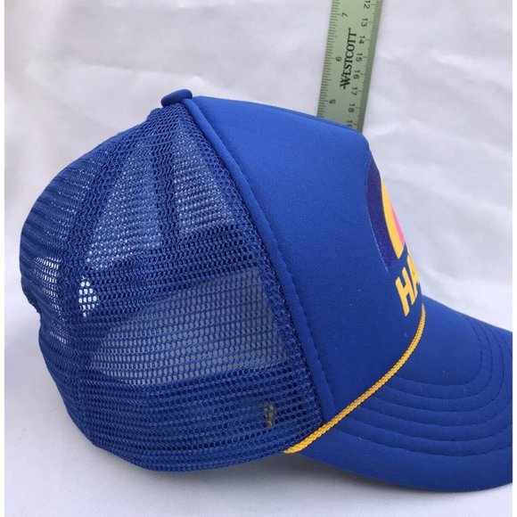 Vtg Hawaii Cap Hat Snapback Trucker Mesh Hawaiian Headwear Rainbow 80s Cord HTF - Picture 14 of 16